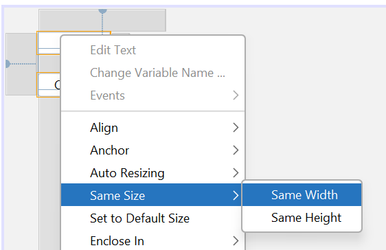 Same Size‏ ← ‏Same Width